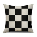 Axyaa Geometric Line Print Linen Cushion Cover - Home & Car Decor Pillowcase