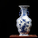 Axyaa Blue & White Porcelain Vase Decoration for Living Room, Bogu Rack, Wine Cabinet