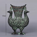 Axyaa Antique Bronze Decor Cow Rabbit Peacock Dragon Phoenix Vase Statues & Cups