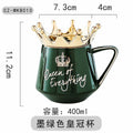 Axyaa Ceramic Couple Coffee Cup Set with Lid