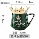 Axyaa Ceramic Couple Coffee Cup Set with Lid