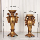 Axyaa Nostalgic Resin Candlestick for Home Decor and Parties