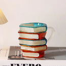 Axyaa Glass Book Mug Hand-painted Water Crystal Living Room Decor