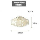 Axyaa Chrome Art Deco Chandelier: Luxury Suspension Light for Living Room