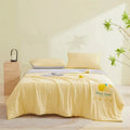 Axyaa Ice Silk Summer Quilt: Lightweight & Machine Washable cooling comfort for hot nights.