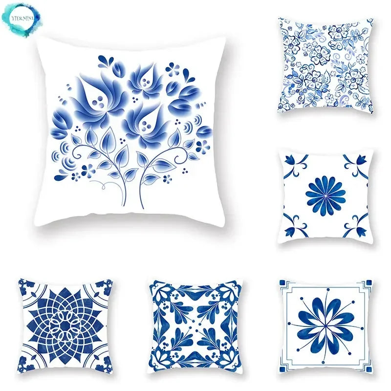 Geometric Mandala Flower Print Pillowcase for Home Decor by Axyaa