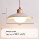 Axyaa Wood Cream Chandelier Retro Indoor Pendant Lamp Decor Lighting