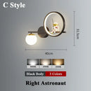 Axyaa Star Astronaut Projector Wall Light: Kids Bedroom Indoor Lighting
