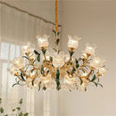 Axyaa Retro Glass Chandelier | Luxury Transparent Pendant Lamp for Home, Hotel, Villa