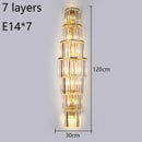 Axyaa Luxury Crystal Wall Lamp for Hotel Lobbies, Villas, and Living Rooms