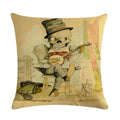 Axyaa Halloween Skull Linen Pillowcase 45*45cm