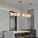 Axyaa Copper Marble Pendant Lamp for Nordic Luxury Dining and Study Lighting