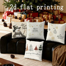 Axyaa Merry Christmas Pattern Pillowcases for Sofa, Bedroom, Car - Rectangular Cushion Cover