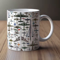 Axyaa Aviation Art Mug: Handcrafted Blueprints for Pilots