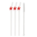 Axyaa Starfish Glass Straws - Set of 4 | Trendy Eco-Friendly Drinkware