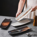 Axyaa Ceramic Sushi Plate Set - Stylish Tableware for Sashimi, Dim Sum, and Barbecue