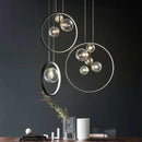 Axyaa Glass Bubble LED Chandelier, Modern Home Decor Lighting