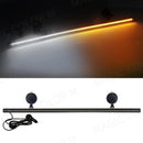 Axyaa Car Strobe Lights 96LED Flashing Windshield Bar in Red Blue Amber White Green