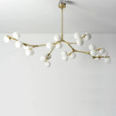 Axyaa Modern Glass Balls LED Chandelier for Living Room Dining Bedroom