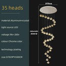 Axyaa Crystal LED Ceiling Chandelier Spiral Lamp for Home Decor