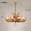 Axyaa Antler Resin Deer Horn Pendant Chandelier - Home Decor Lamp