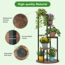 Axyaa 4-Tier Tall Wood Plant Stand for Indoor Multiple Potted Plants