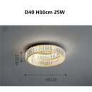 Axyaa Gold Steel Crystal LED Dimmable Ceiling Light for Luxe Living Spaces