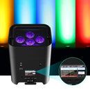 Axyaa 4PCS 6*18W RGBWA+UV Par Light Set with Remote Control - Stage Lights For Concert Party