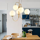 Axyaa Modern Glass Balls Chandelier for Home Living Room Dining Pendant Light