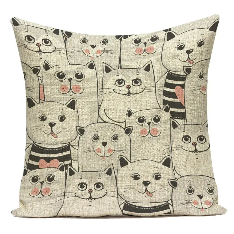 Axyaa Cartoon Pillow Cover: Cute Print Pillow Cover for Home, Bedroom, & Car
