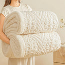 Axyaa Winter Sherpa Blanket: Double Layer Plush Fleece Quilt for Warmth & Comfort