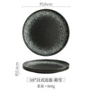 Axyaa Ceramic Steak Plate Set, Underglaze Japanese Western Design