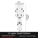 Axyaa Luxury Rotating LED Chandelier for High Ceiling Staircase
