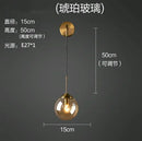 Axyaa Glass Ball LED Wall Sconce Nordic Modern Retro Wall Lamp Luminaire