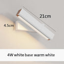 Axyaa Solid Wood LED Wall Lamp | Adjustable Nordic Bedside Lighting