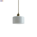 Axyaa Milky White Glass LED Pendant Light Copper Nordic Hanging Lamp