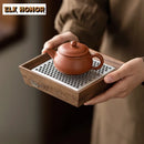 Axyaa Aluminum Tea Tray Japanese Cuisine Coffee Storage Cutlery Organizer