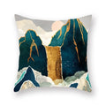 Axyaa Gold Mountains Geometric Sun Moon Cushion Cases- Home Decor Almofadas