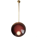 Axyaa Iron Disc Wall Lamp with Glass Ball in Retro Style
