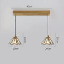 Axyaa Glass LED Pendant Lights Copper Modern Hanging Lamp