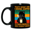 Axyaa Black Cat Coffee Mug, 11oz Ceramic Tea Cup