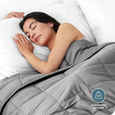 Axyaa Cotton Weighted Blanket 80x87 25lbs Light Grey - All-Natural with Glass Beads