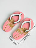 Boho Wood Palm Tree Flip-Flop by Axyaa: Tropical Style Desktop Ornament for Summer Display