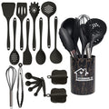 Axyaa 18Pcs Silicone Kitchen Utensils Set - Pink Non-Stick Cooking Tools
