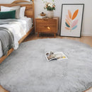Axyaa Fluffy Black Rabbit Fur Rug 180CM - Washable Bedroom Living Room Decor