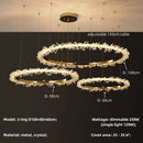 Axyaa Gold Metal LED Chandelier for Modern Home Decor
