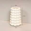 Axyaa Nordic Milk White Silver Ceramic Vase Ornaments for Home Decor