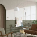 Axyaa Sunset Curve LED Floor Lamp - Nordic Orange Pumpkin, Stainless Steel