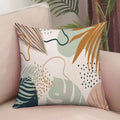 Axyaa Floral Leaf Pattern Cushion Cover for Sofa, Bedroom, Car, and Pillow.