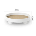 Axyaa Nordic White Ring Tray - Decorative Storage Tray for Tableware and Jewelry